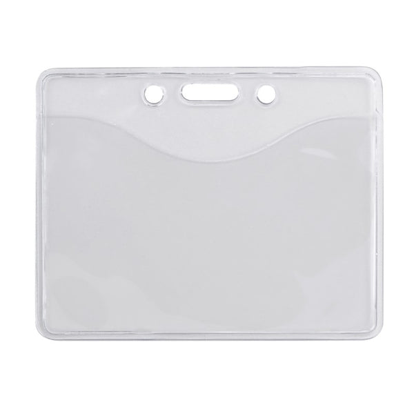 506-T1 | 3.83" W x 3.06" H - Horizontal Clear Vinyl Badge Holder (Blank)