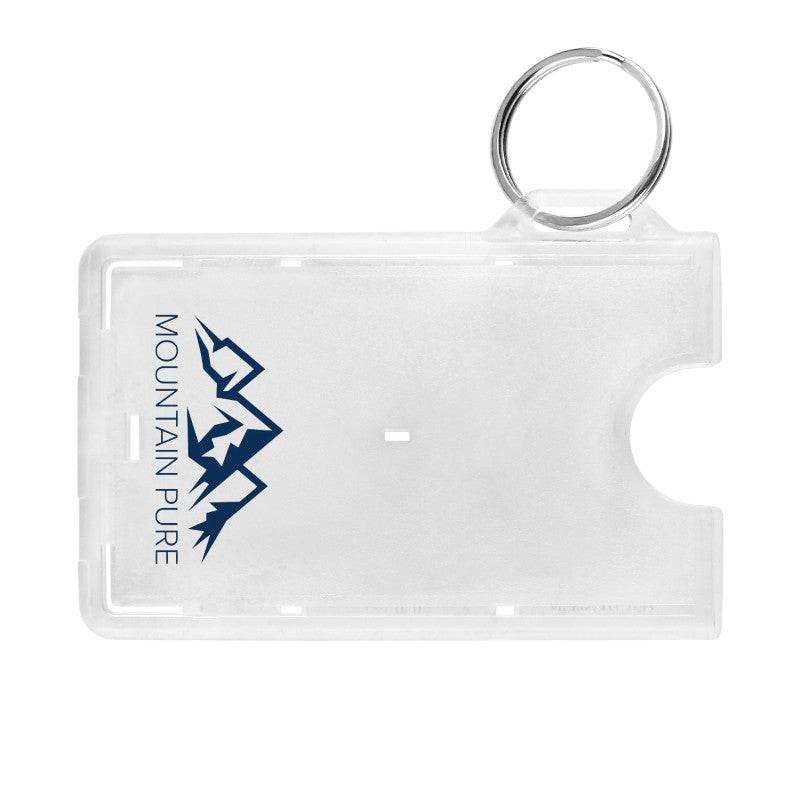 706-RNG-C | 3.50" W x 2.13" H - Horizontal Rigid Card Holder (1 Color Imprint)