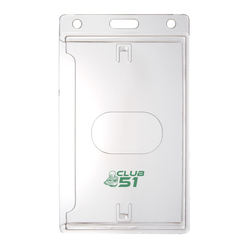 726-CSN-C | 2.45" W x 4.18" H - Vertical Rigid Card Holder (1 Color Imprint)