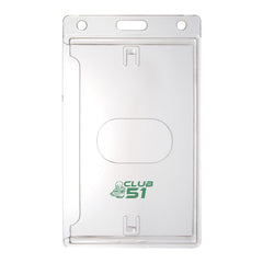 726-CSN-C | 2.45" W x 4.18" H - Vertical Rigid Card Holder (1 Color Imprint)