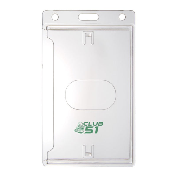 726-CSN-C | 2.45" W x 4.18" H - Vertical Rigid Card Holder (1 Color Imprint)