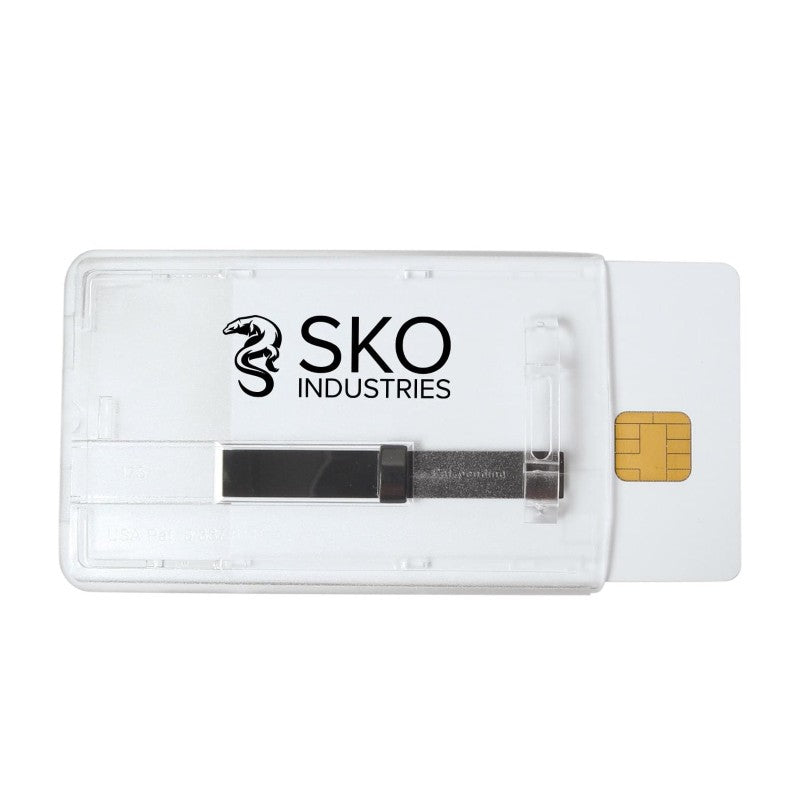 736-N-C | 2.28" W x 3.60" H - Vertical Rigid Card Holder (1 Color Imprint)
