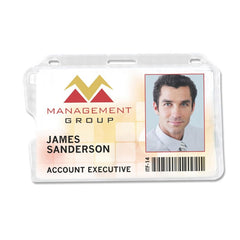 736-T1 | 3.64" W x 2.73" H - Horizontal Rigid Card Holder (Blank)