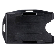 826-TN-BLK | 2.50" W x 3.63" H - Multi-Directional Rigid Two-Card Holder (Blank)