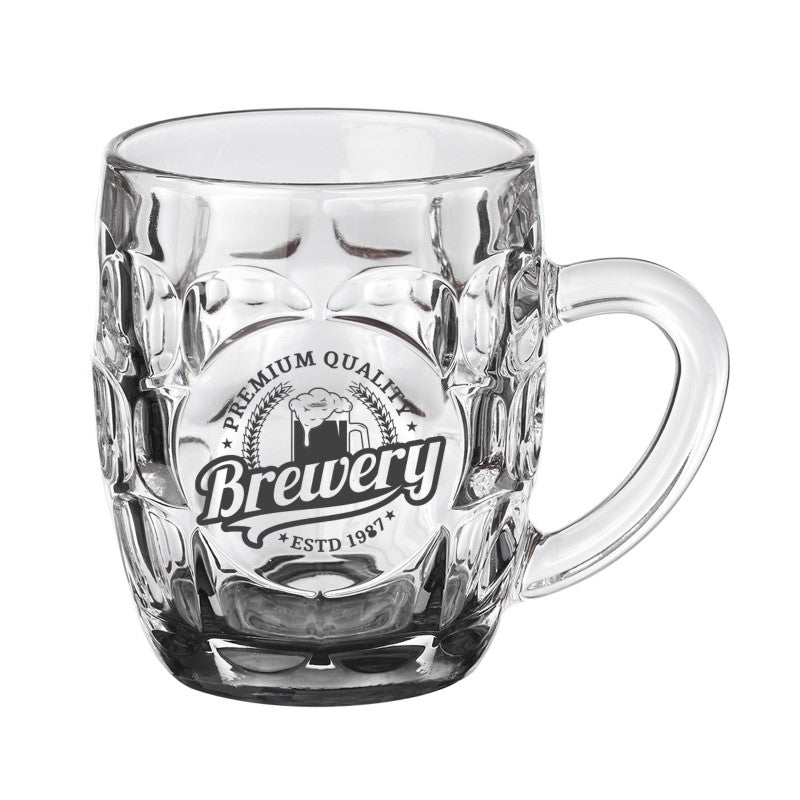 ABM10-1 | 10 oz. Arc® Classic Dimpled Beer Mug (1 Color Imprint)