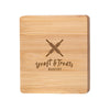 BCBO-COAST-2 | Square Bamboo Coaster with Bottle Opener (2 Color Imprint)