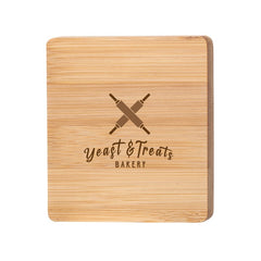 BCBO-COAST-2 | Square Bamboo Coaster with Bottle Opener (2 Color Imprint)
