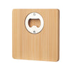 BCBO-COAST-2 | Square Bamboo Coaster with Bottle Opener (2 Color Imprint)