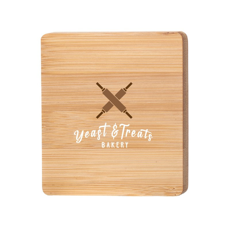 BCBO-COAST-F | Square Bamboo Coaster with Bottle Opener (Full Color Imprint)