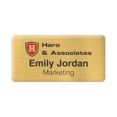 BD-MTL-15X3 | 3" W x 1.5" H - Metal Name Badge