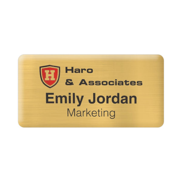 BD-MTL-15X3 | 3" W x 1.5" H - Metal Name Badge