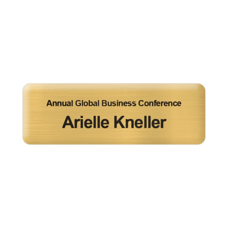 BD-MTL-1X3 | 3" W x 1" H - Metal Name Badge