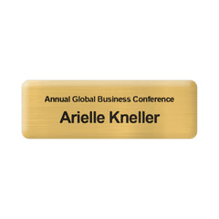 BD-MTL-1X3 | 3" W x 1" H - Metal Name Badge