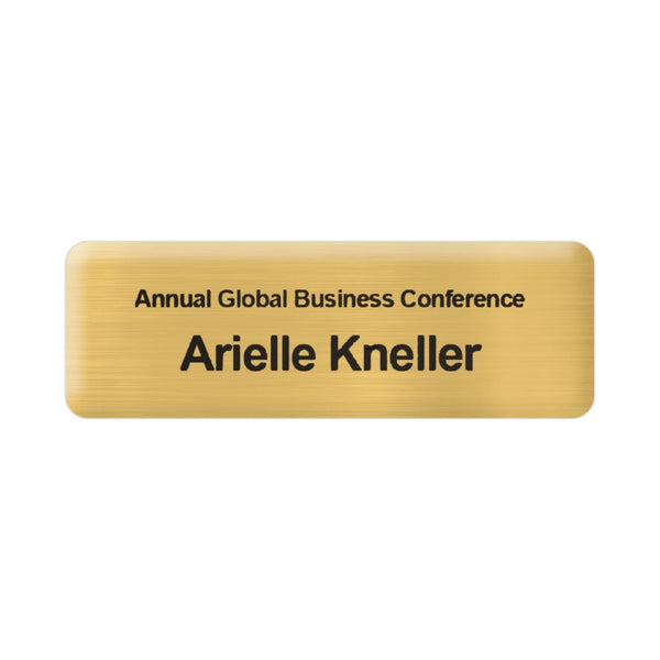 BD-MTL-1X3 | 3" W x 1" H - Metal Name Badge