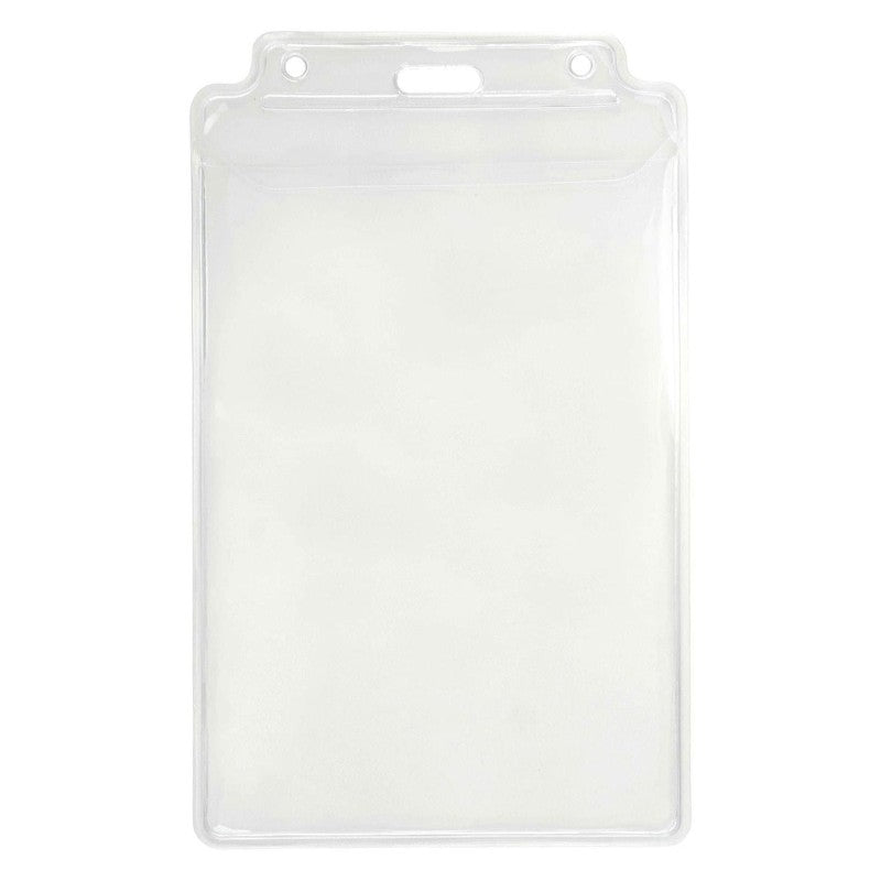 CL-1840-1605 | 3.88" W x 6.63" H - Vertical Clear Vinyl Badge Holder (Blank)