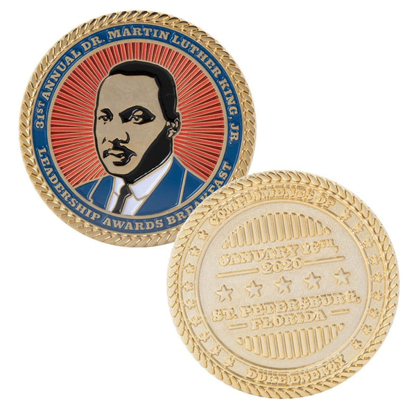 COINBR-275-1 | 2.75" Brass Challenge Coin (4 Colors on 1 Side)