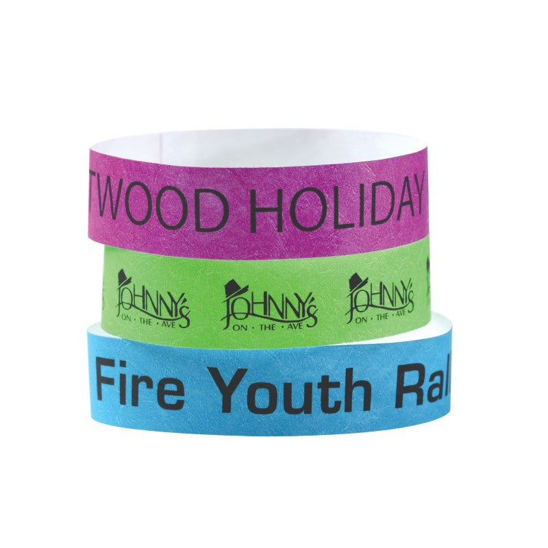 CUST-TY-34 | 3/4" Custom DuPont™ Tyvek® Wristband