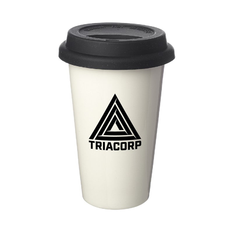 DWCT-1 | 11 oz. Double Wall Ceramic Tumbler (1 Color Imprint)