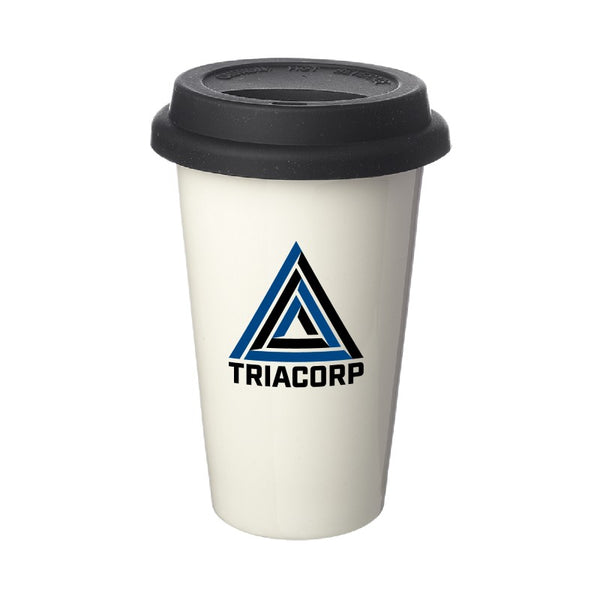 DWCT-2 | 11 oz. Double Wall Ceramic Tumbler (2 Color Imprint)