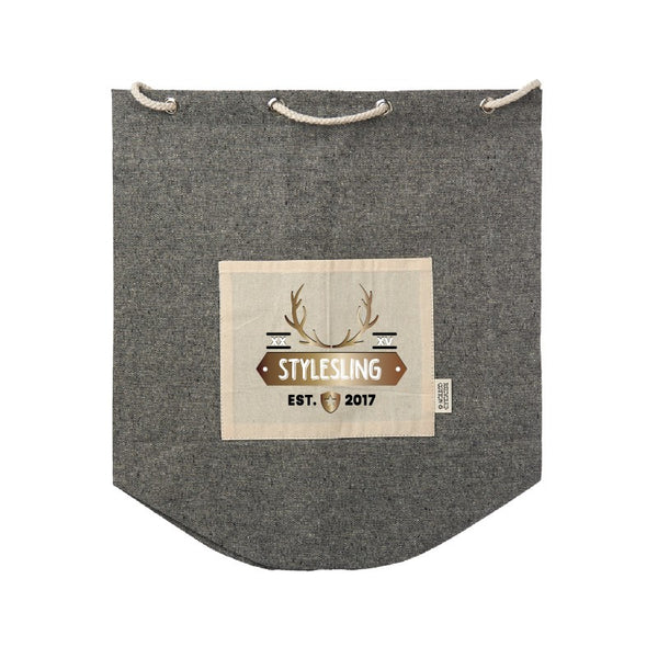ECDB-F | Recycled Cotton Drawstring Backpack (Full Color Imprint)