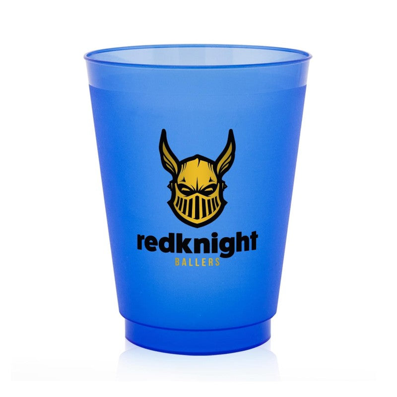 FPSC-2 | 16 oz. Court Side Frosted Plastic Stadium Cup (2 Color Imprint)