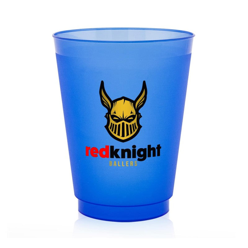 FPSC-F | 16 oz. Court Side Frosted Plastic Stadium Cup (Full Color Imprint)
