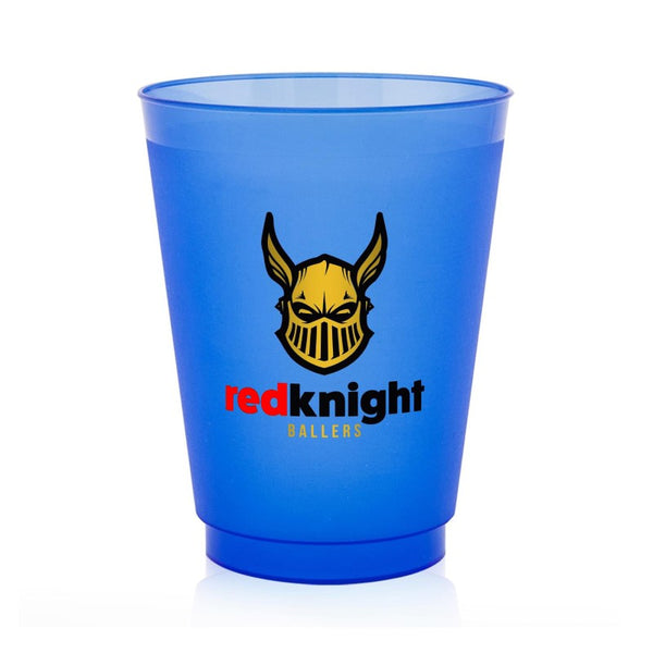 FPSC-F | 16 oz. Court Side Frosted Plastic Stadium Cup (Full Color Imprint)
