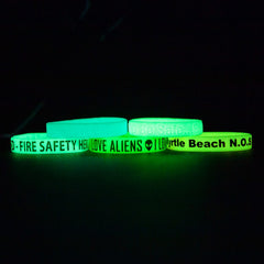 GIDSBR-1 | 1" Rush Glow-in-the-Dark Silicone Wristband