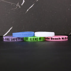 GIDSBR-14 | 1/4" Rush Glow-in-the-Dark Silicone Wristband