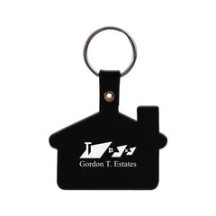 HSKT-1 | House Shaped Soft Plastic Key Tag (1 Color Imprint)