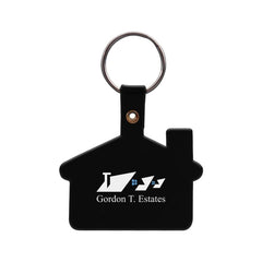 HSKT-2 | House Shaped Soft Plastic Key Tag (2 Color Imprint)