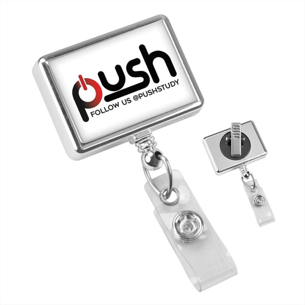 IDP-3900 | Custom Chrome Rectangular Badge Reel