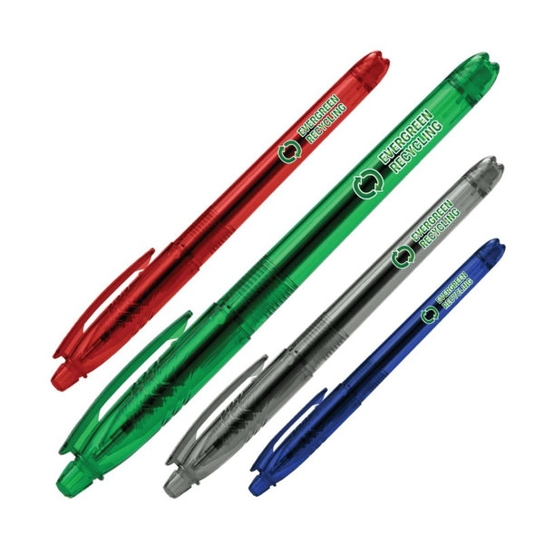 IDP-AEX-C | Glassy Gel RPET Plastic Pen (Full Color Imprint)