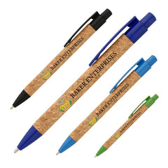 IDP-AHZ-C | Fiji Cork Wheat Plastic Pen (Full Color Imprint)