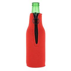IDP-BC02-1 | Neoprene Zipper Beer Bottle Cooler (1 Color Imprint)