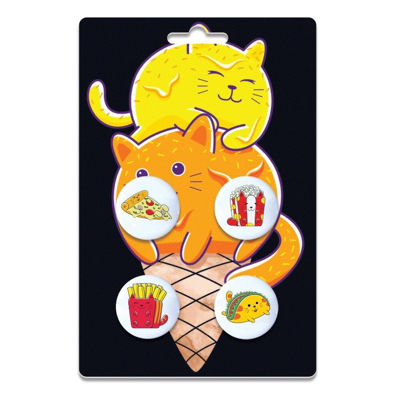IDP-BTP4-1 | Four 1" Pin-Back Buttons on Backing Card