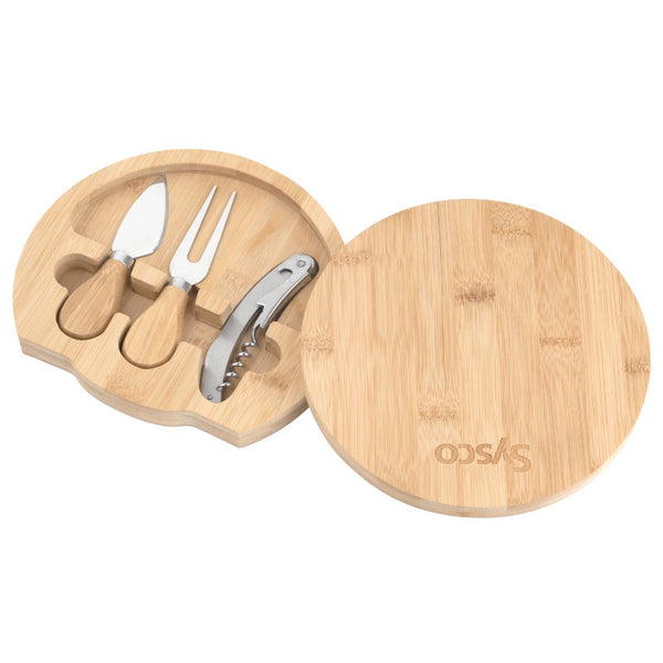 IDP-CCB-2 | Gorgonzola Bamboo Cheese Board Set (Engraved Imprint)