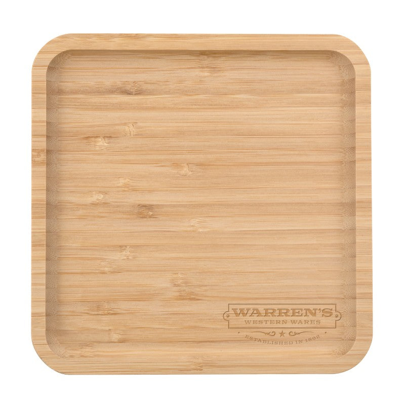 IDP-CCB-8 | Square Bamboo Serving Tray (Engraved Imprint)