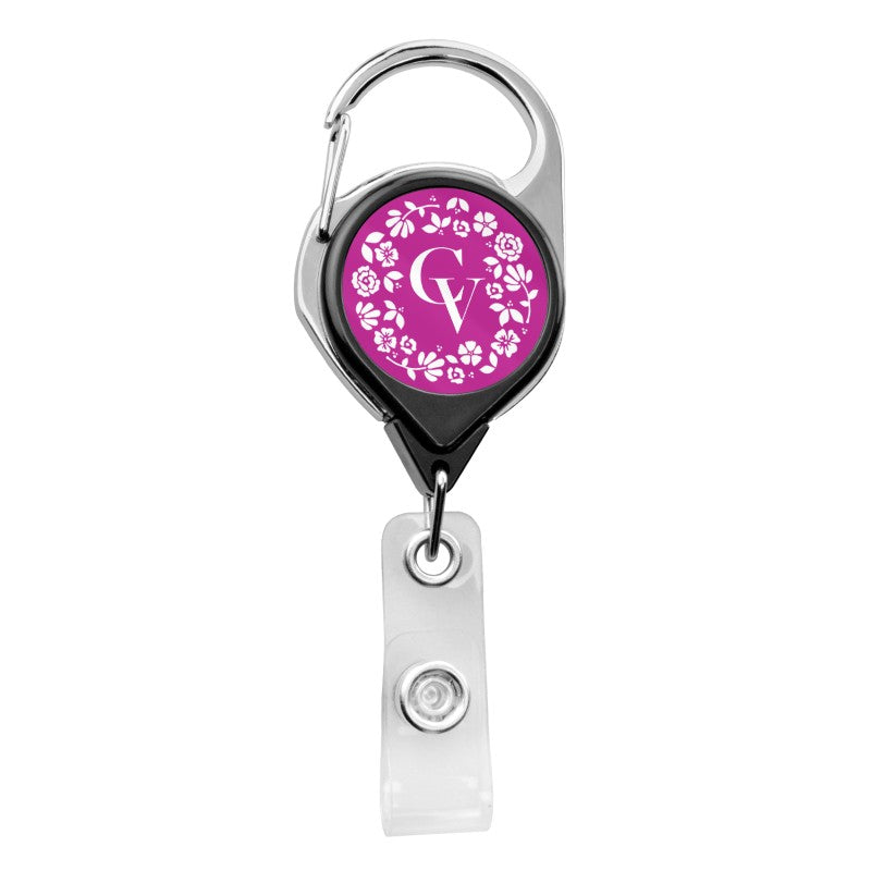IDP-CLP-BR | Custom Carabiner Badge Reel with Strap and Clip