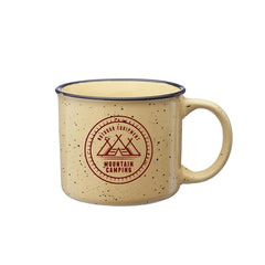 IDP-CM02-1 | 13 oz. Happy Camper Ceramic Coffee Mug (1 Color Imprint)