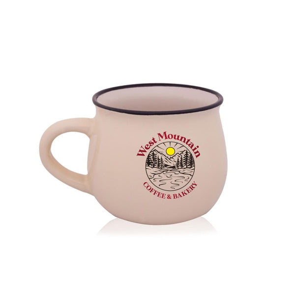 IDP-CM05-F | 12 oz. Two-Tone Potbelly Ceramic Mug (Full Color Imprint)