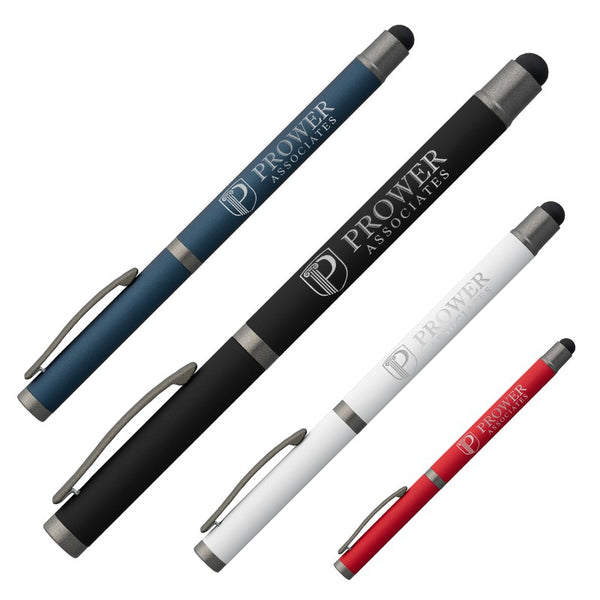 IDP-JBQ | Quebec Recycled Aluminum Gel Pen with Stylus (Engraved Imprint)