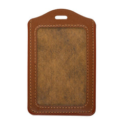IDP-LVBH | Faux Leather Premium Badge Holder (Vertical)