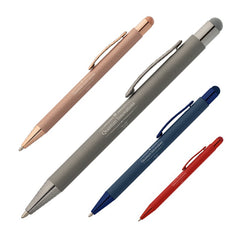 IDP-MSR | Iggy Softy Monochrome Metal Pen with Stylus (Engraved Imprint)