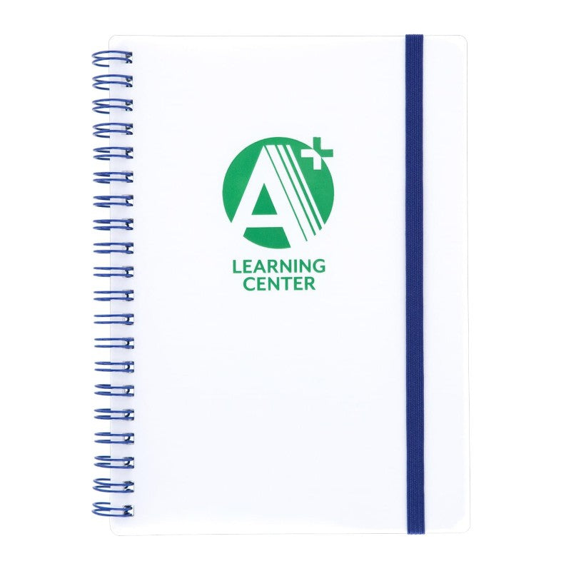 IDP-NP04-1 | White Spiral Notebook (1 Color Imprint)
