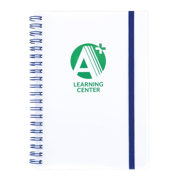IDP-NP04-1 | White Spiral Notebook (1 Color Imprint)