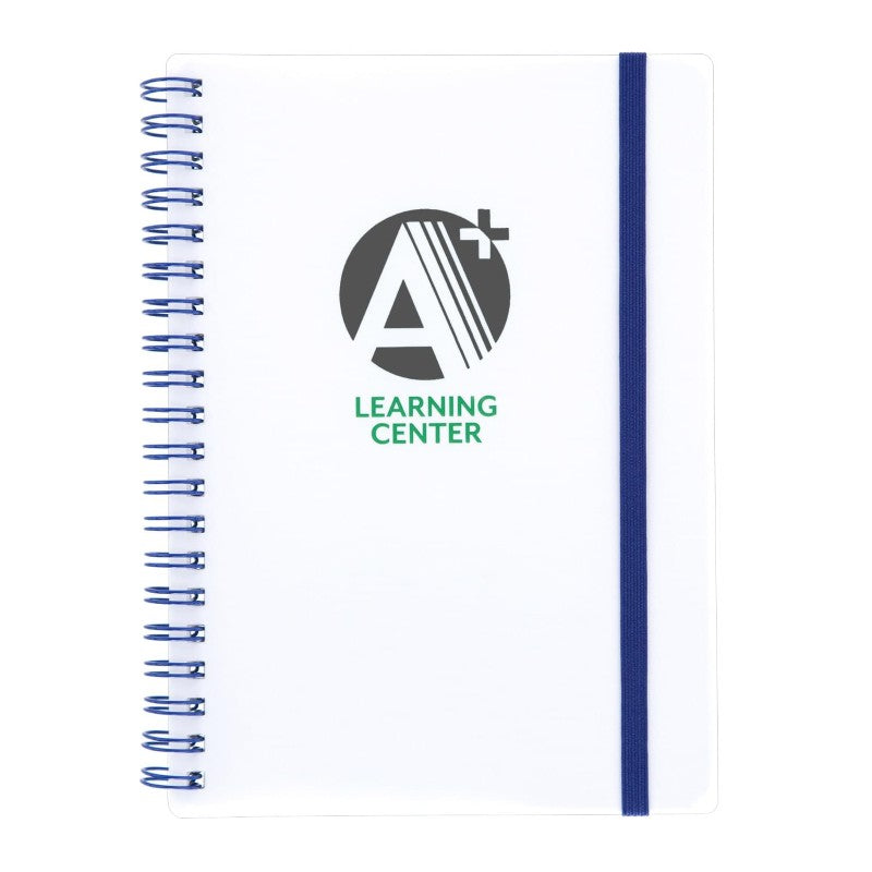 IDP-NP04-2 | White Spiral Notebook (2 Color Imprint)