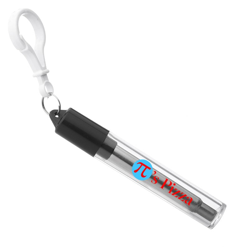 IDP-STRAW2-F | Retractable Metal Straw with Cleaner (Full Color Imprint)