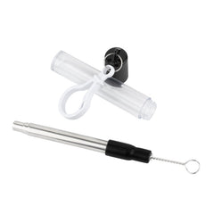 IDP-STRAW2-F | Retractable Metal Straw with Cleaner (Full Color Imprint)