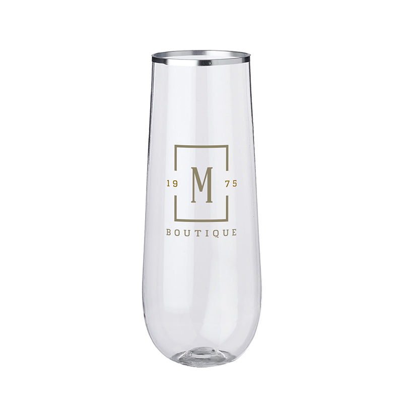 LWG9-1 | 9 oz. Luxor Plastic Stemless Wine Glass (1 Color Imprint)